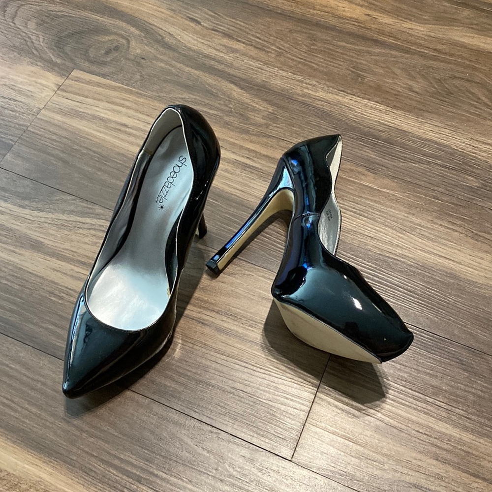 Shoedazzle Leticia black stiletto platforms